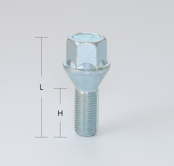 Болт M14x1,5 76/55, hex17, конус, Цинк, C17D60/55 BC