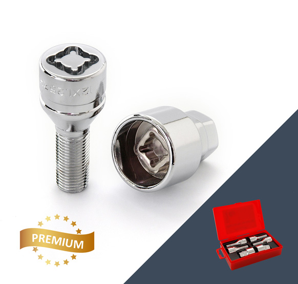 Болт секретный M12x1,25 52/27, конус, 4+2 ключа, CH, L1506 Anmax