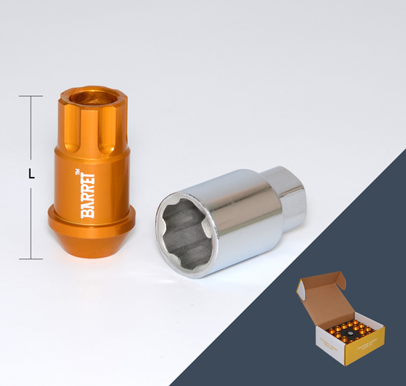 Гайка M12x1,5 44, внешний спец, алюминиевая, 20+1 ключ, GOLD, AL116-7075