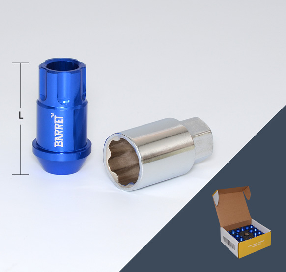 Гайка M12x1,5 44, внешний спец, алюминиевая, 20+1 ключ, BLUE, AL116-7075