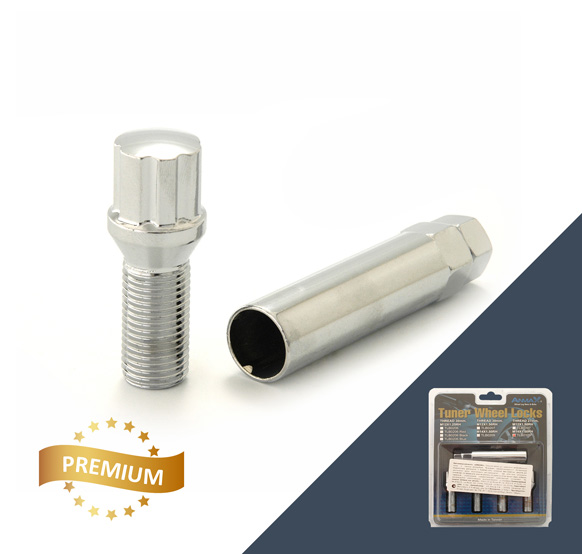 Болт секретный M12x1,25 55/30, внешний спец, 4+1 ключ, CH, TLB0206 Anmax