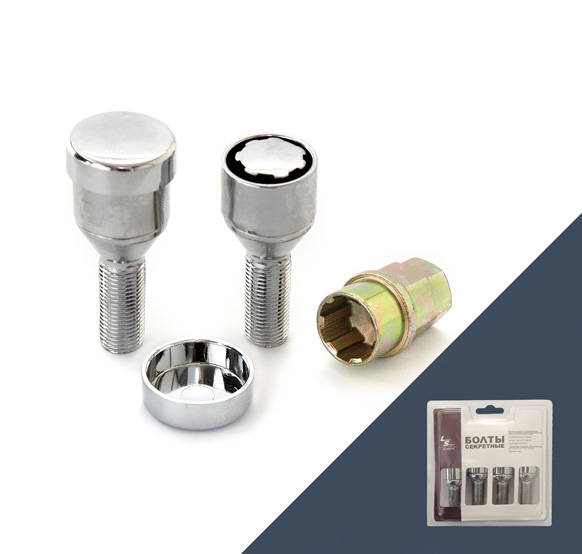 Болт секретный M12x1,25 52/24, конус, 4+2 ключа, CH, H-69600MSP