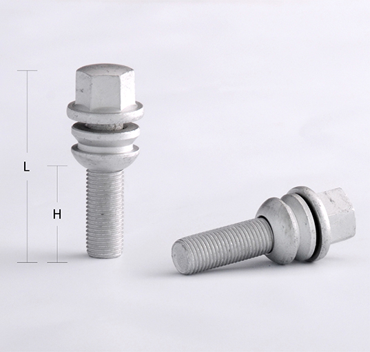 Болт M14x1,5 62/36, hex19, сфера R14, вращающаяся, Dacromet, H-911-09