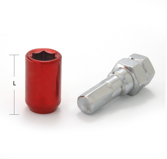 Гайка M12x1,5 32, спец, blister 20+1, RED, JN-302